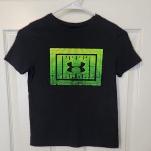 Under Armour Boy's Black and Green T-Shirt